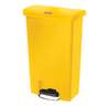 Rubbermaid Commercial, Streamline, Step-On, 13 gal, Resin, Yellow, Rectangle, Receptacle