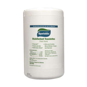 Contec,  Sporicidin® Disinfectant Towelettes,  180 Wipes/Container