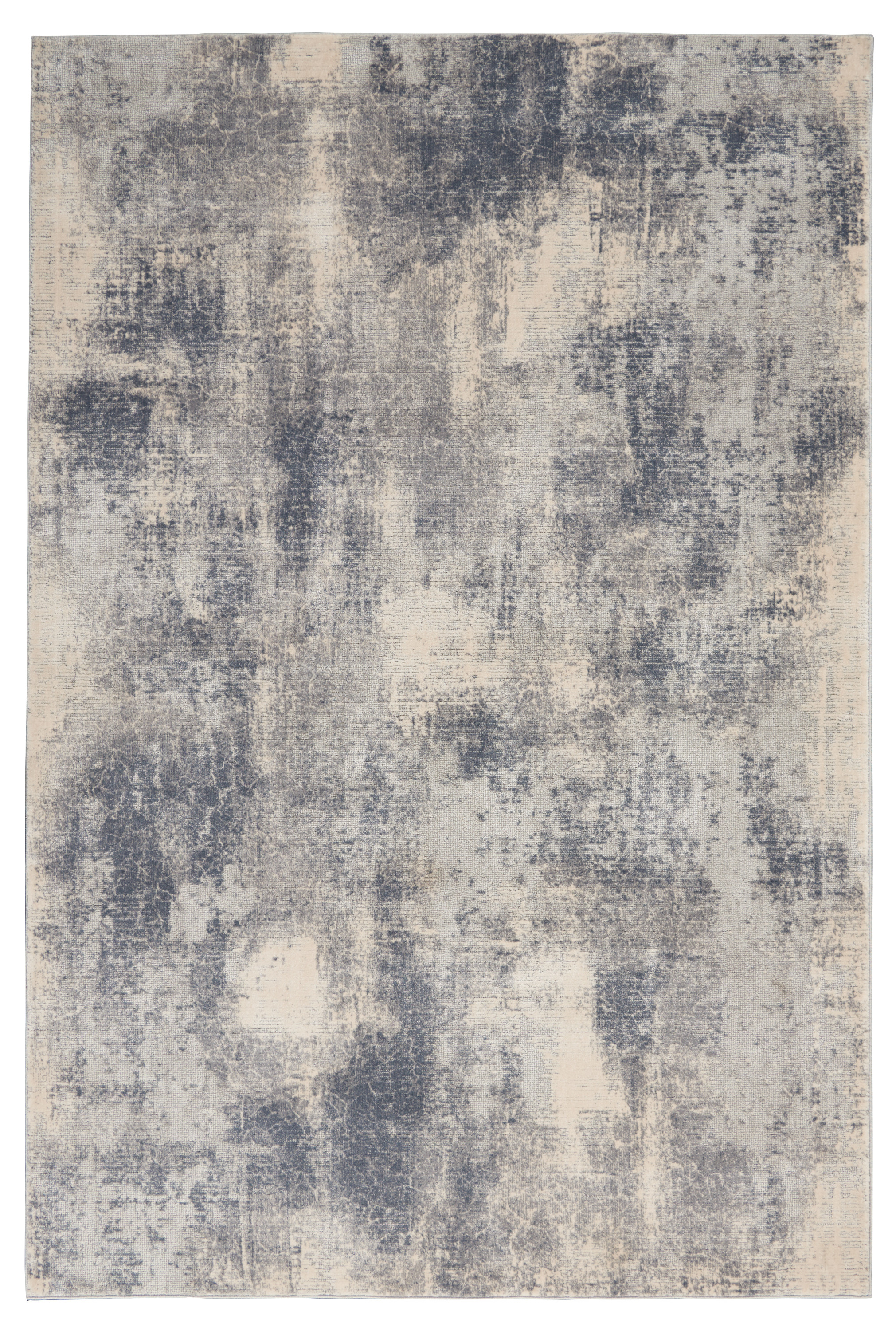 Nourison Rustic Textures 3'11" x 5'11" Blue Ivory Modern Indoor Rug
