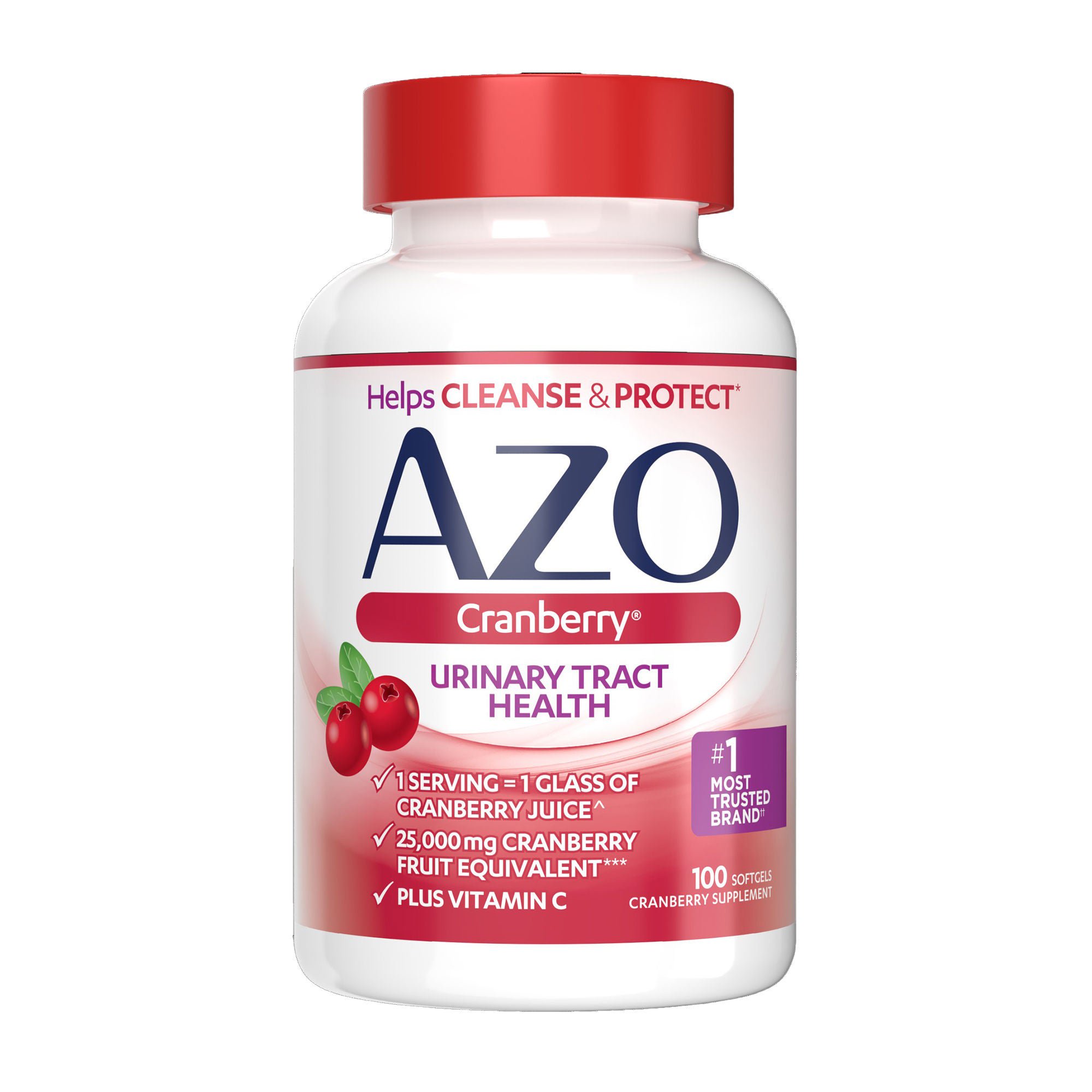 AZO® Cranberry Softgels for Convenient Urinary Tract Health