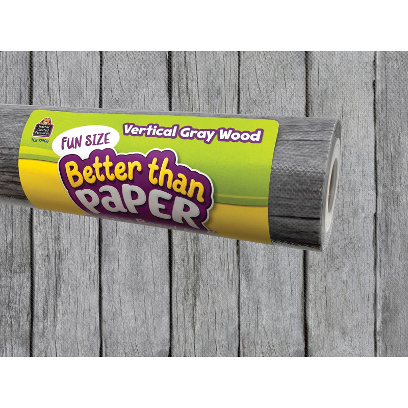 Fun Size Better Than Paper Bulletin Board Roll Vertical Gray Wood