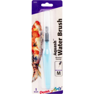 Aquash Water Brush Fine Point, Medium, Peggable Carded