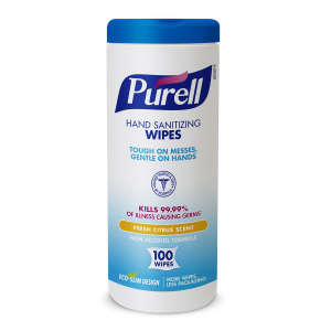 GOJO, PURELL®, Hand Sanitizing Wipes, 100 Wipes/Container