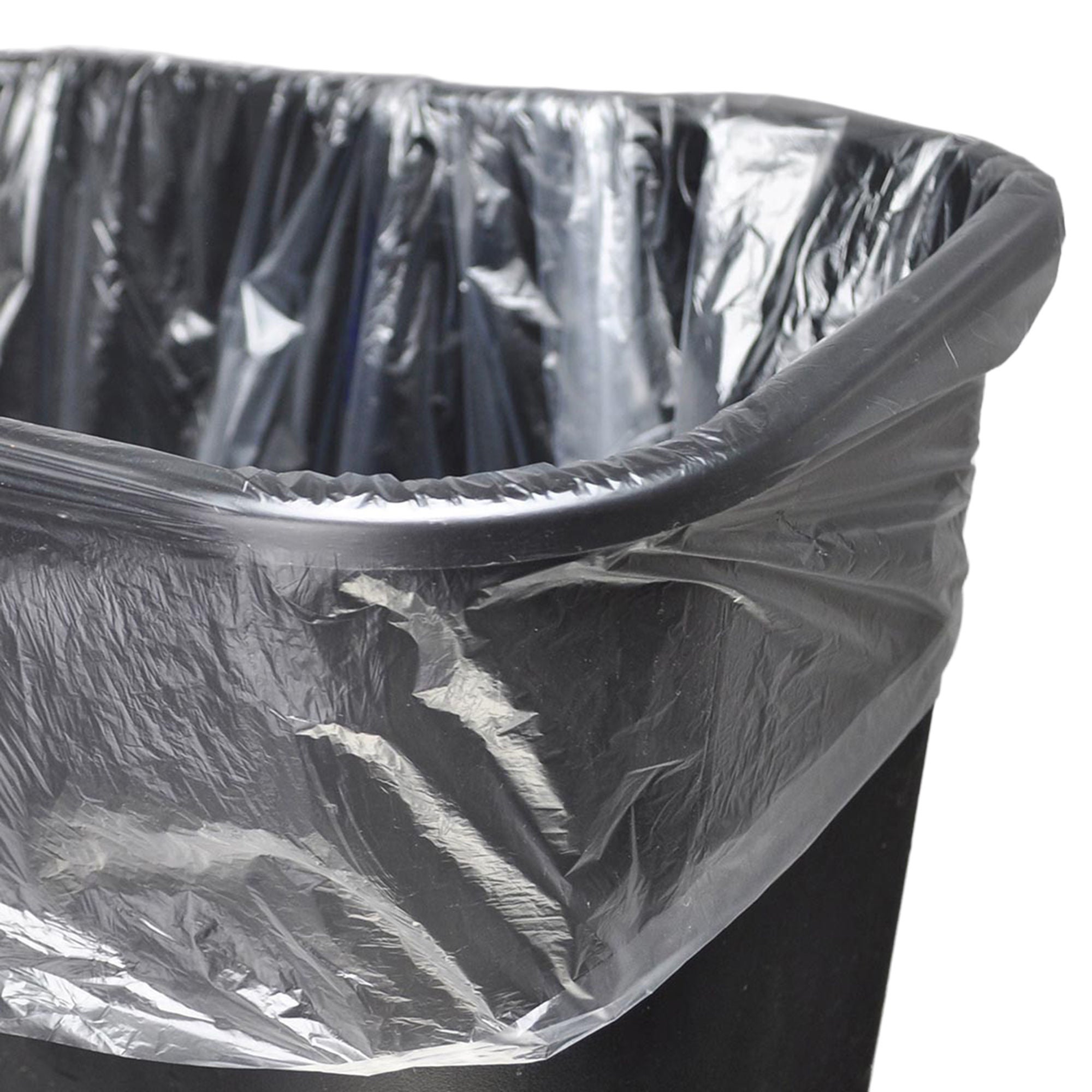 LK® Plastics Trash Bag, Clear, 16-gallon Capacity