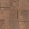 Alchemy Copper 4×4 Mosaic Matte with Brass Rods Rectified