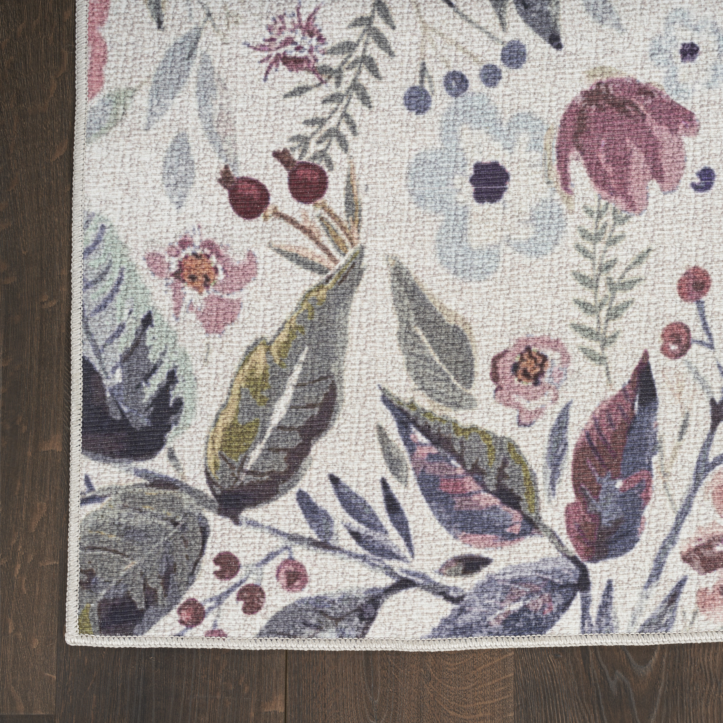 Nourison Nourison Washables 4' x 6' Ivory Pink Vintage Indoor Rug
