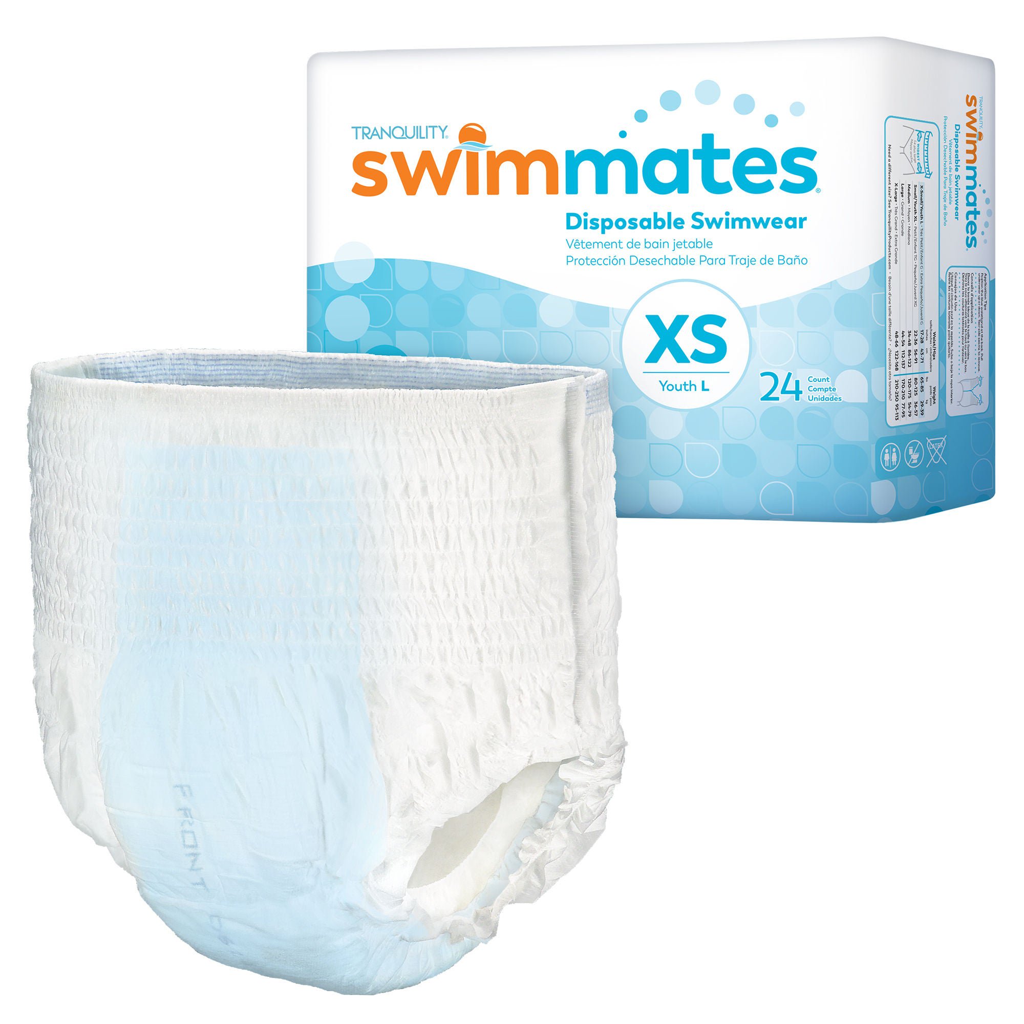 Principle Business Enterprises UNDERWEAR, DISP UNISEX DISCREET 65-85LBS (24/BG 4BG/CS)