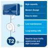 SCA555568, Tork,  T2 Mini Jumbo 2-Roll Toilet Paper Dispenser, Black