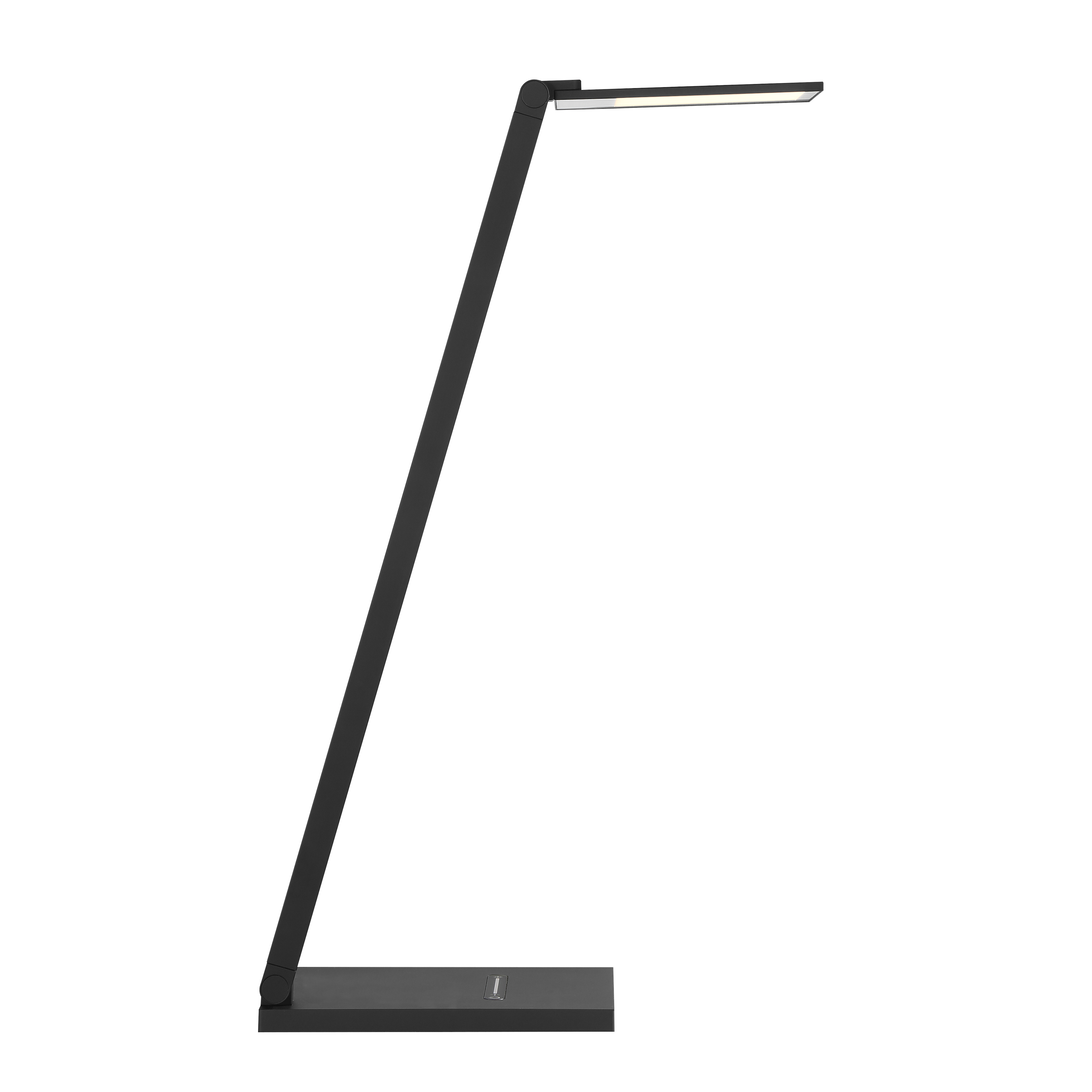 This compact 18-inch task lamp delivers focused illumination with energy-efficient LED technology and intuitive sliding touch dimmer control. The coal black finish and aluminum construction provide durability. - alternate view
