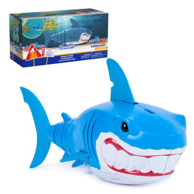 SwimWays Rainbow Reef Shark Toy, Finn Diesel Kids Shark Pool Toy and Swimming Accessory, Self-Activated Water Toys, Learn to Swim Pool Toys for Kids Ages 5 & Up (Batteries Included)