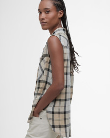 Agnes Sleeveless Shirt Safari Dress Tartan