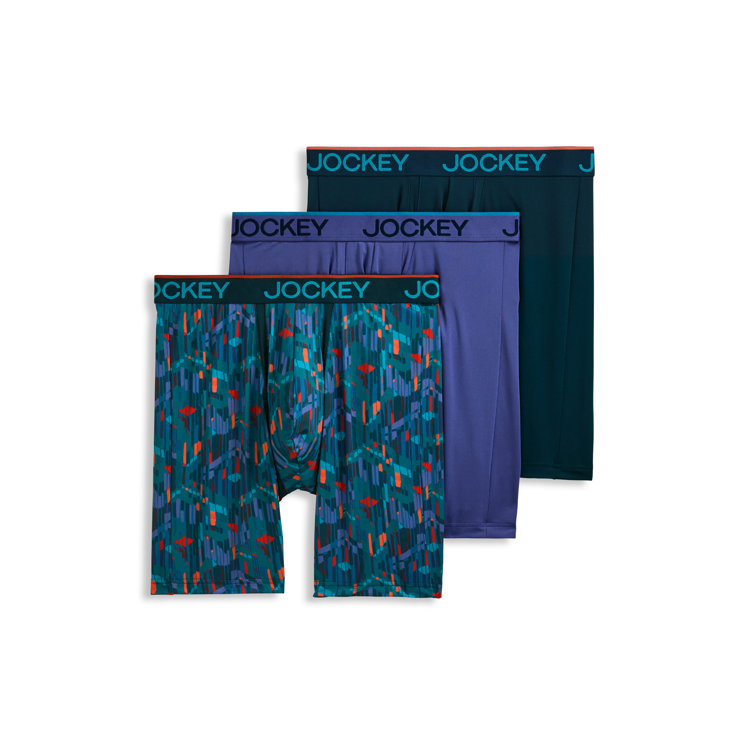 Jockey Men's Chafe Proof Pouch Microfiber 8.5" Long Leg Boxer Brief - 3 Pack - Picture 25 of 35