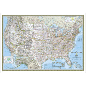 United States Classic Map, Laminated, 43.5" x 30.5"