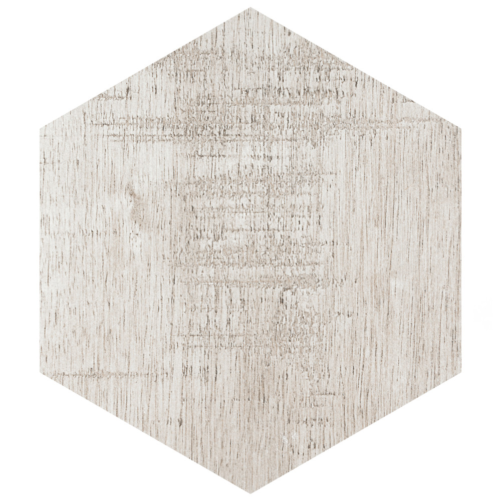 Sawnwood Hex Grey 8-5/8 in. x 9-7/8 in. Porcelain Floor and Wall Tile