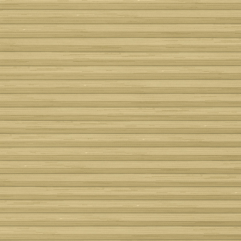 Beige horizontal slatted blinds with narrow textured slats, tightly closed and blocking view, subtly diffusing light across an otherwise plain interior wall or window opening.