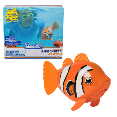 SwimWays Rainbow Reef Fish Toy, Swim Shady Kids Pool Toy and Swimming Accessory, Self-Activated Water Toys, Learn to Swim Pool Toys for Kids Ages 5 & Up (Batteries Included)