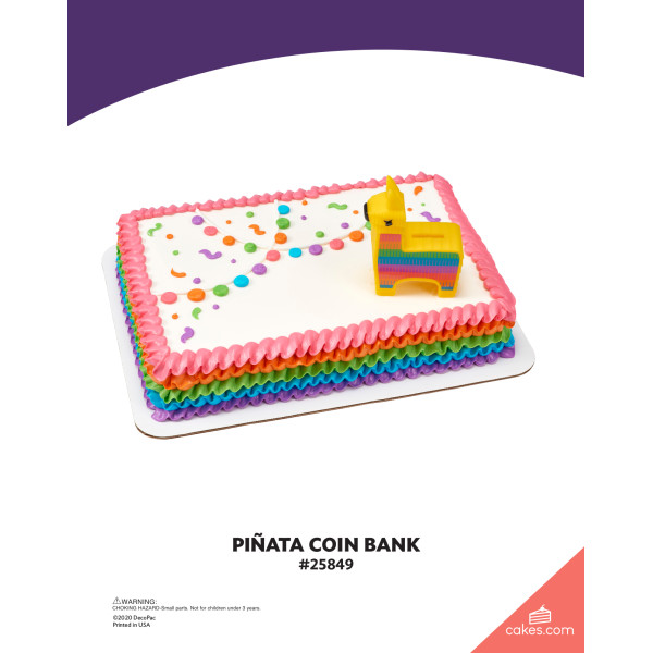 Piñata Coin Bank The Magic of Cakes® Icing Only Page