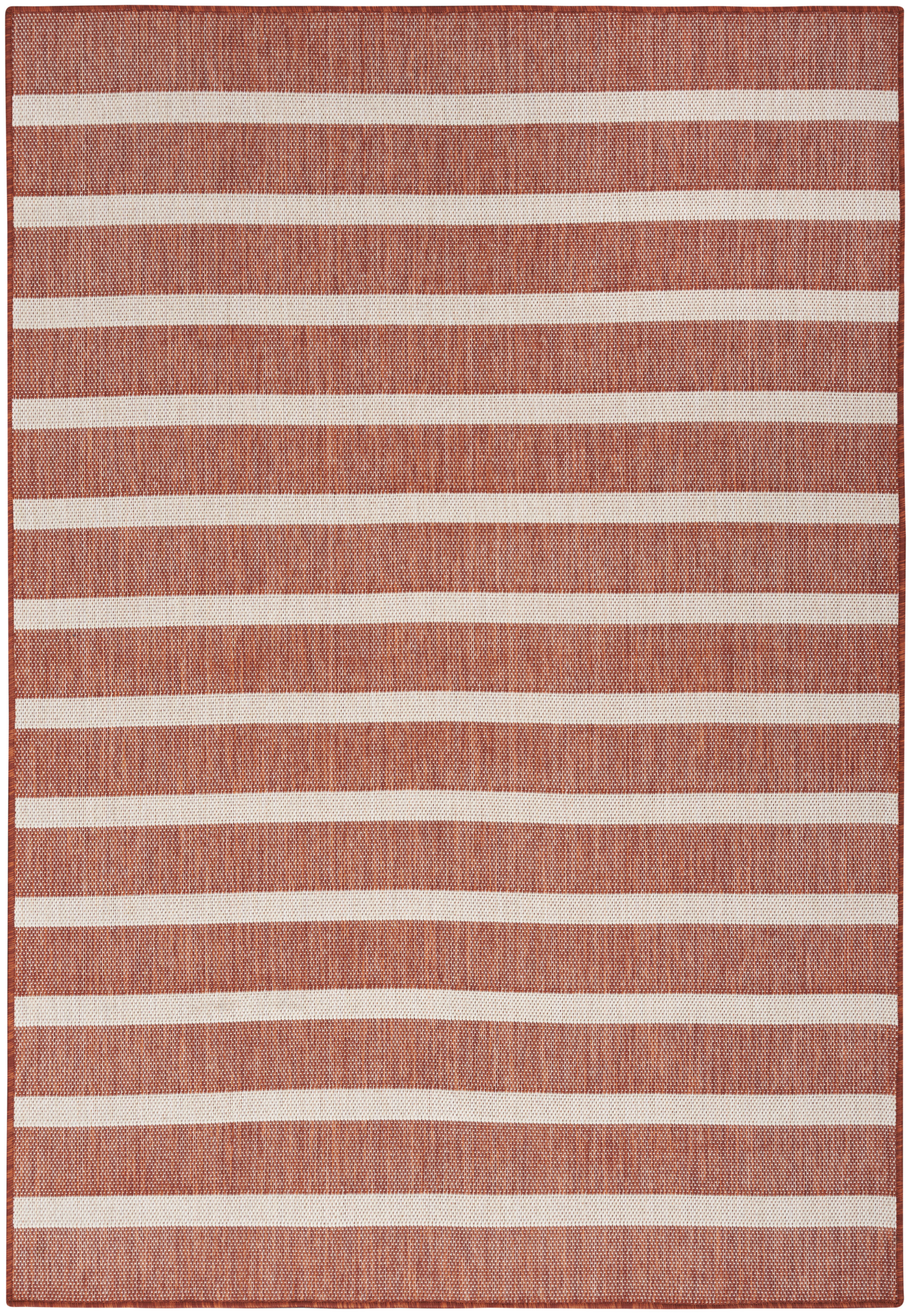 Nourison Positano 7' x 10' Terracotta Ivory Modern Rug