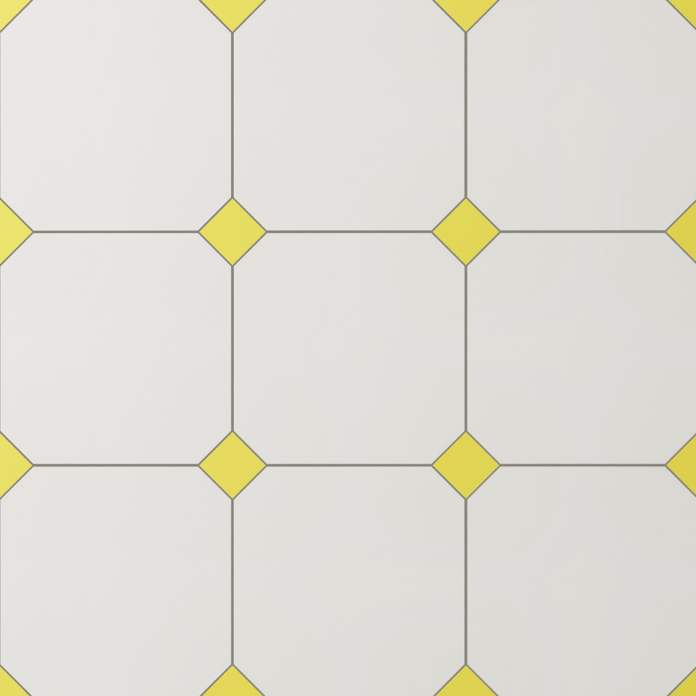 Vaudeville Octagon Nacar with Taco Lima 7-7/8 in. x 7-7/8 in. Porcelain Floor and Wall Tile