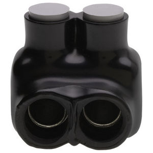 2-Port Gray Multi-Tap Pre-Insulated Connector, 3/0 - 4 AWG