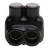 2-Port Gray Multi-Tap Pre-Insulated Connector, 3/0 - 4 AWG
