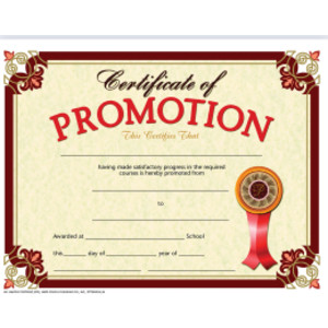 Certificate of Promotion, Pack of 30, 8.5" x 11"