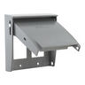 RAYNTITE® Weatherproof Flip/Snap Cover, Aluminum, Vertical, 2-Gang, (2) GFCI, Gray
