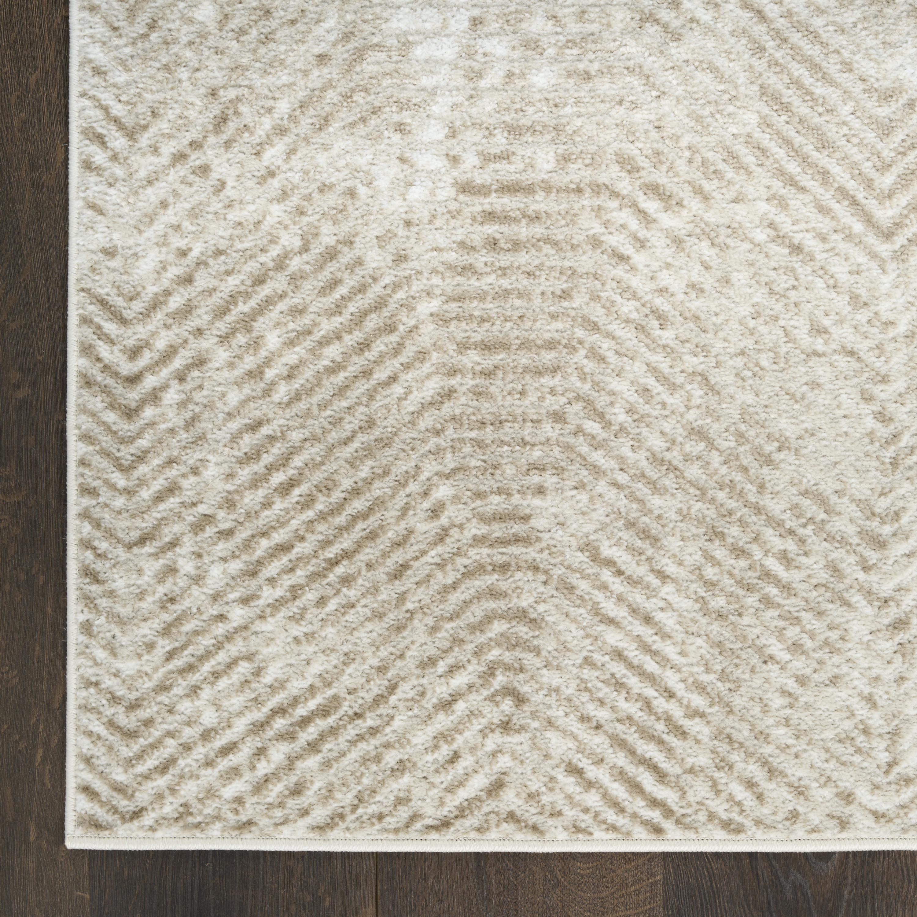 Nourison Dekor 2' x 4' Ivory Taupe Modern Indoor Rug