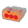 In-Sure™ Push-In Wire Connectors, 3-Port, Orange, 100 PK