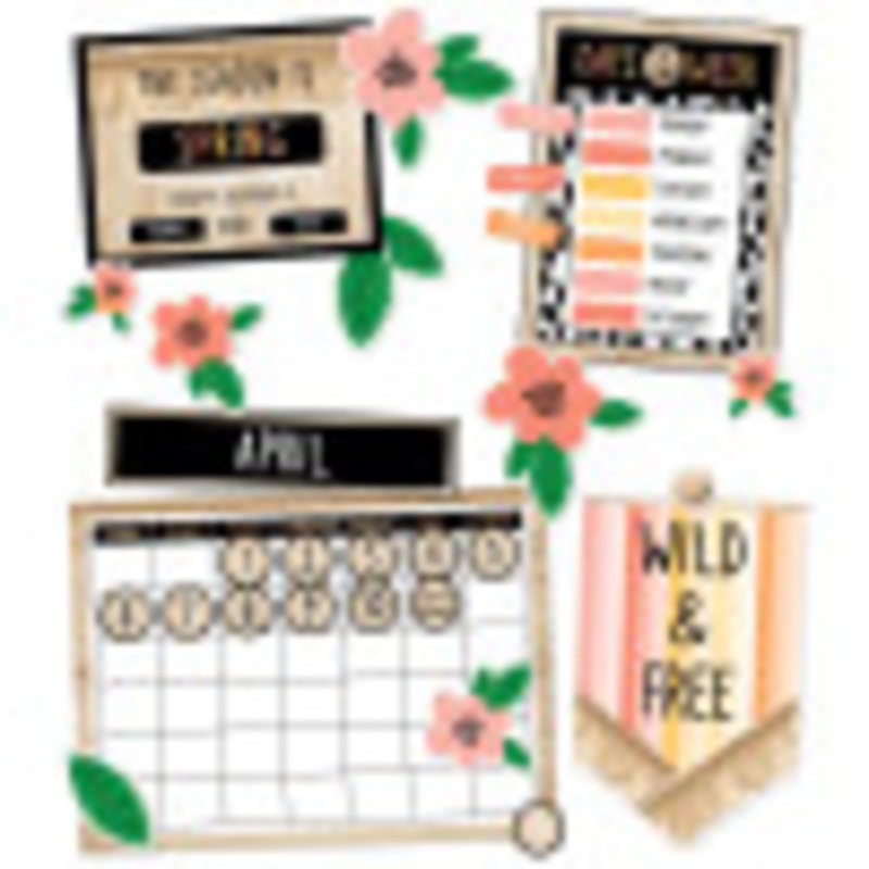Simply Safari Calendar Bulletin Board Set