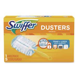 PG11804, Procter & Gamble, Swiffer, Dusters Starter Kit w/ 6" Handle, Fiber, White