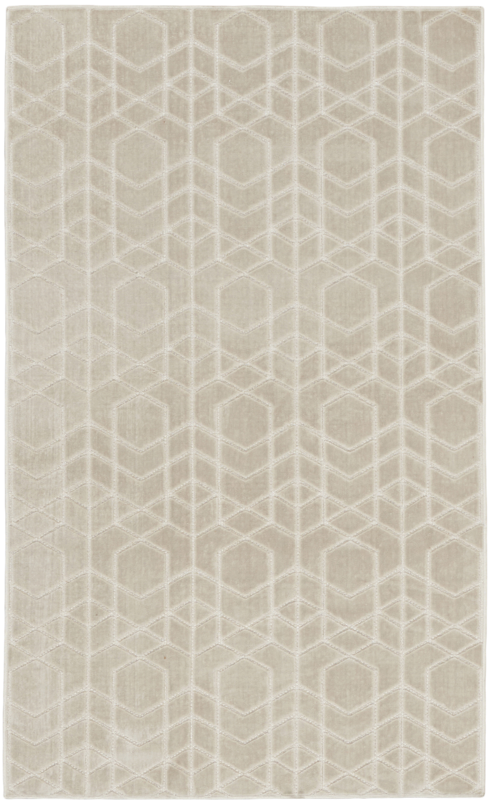 Nourison Washable Charm 2' x 3' Silver Ivory Modern Indoor Rug