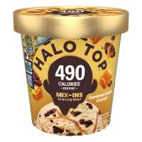 Caramel Dark Chocolate Cookie Crunch Light Ice Cream, Lower Calorie Frozen Dessert Pint, 16 fl oz