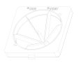 6-section-wedge replacement blade assembly for wall-mount Insta Cut® 3.5 manual food processor