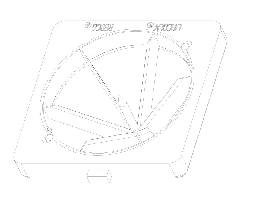 6-section-wedge replacement blade assembly for wall-mount Insta Cut® 3.5 manual food processor