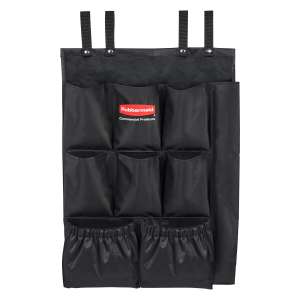 Rubbermaid Commercial, 9-Pocket Housekeeping Cart Organizer, Black,