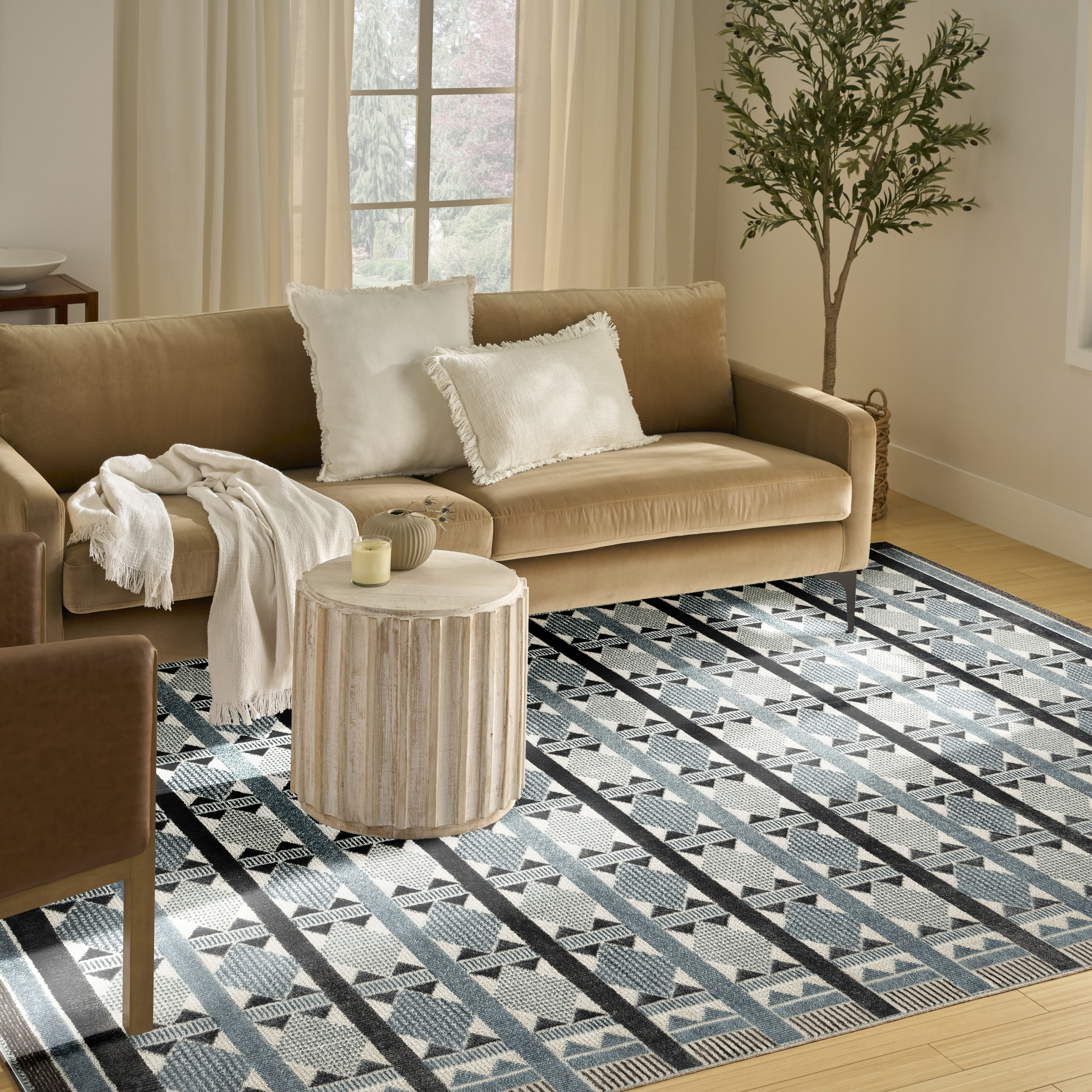 Nourison Nordic 8' x 10' Blue Modern Indoor Rug