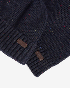 Carlton Fleck Beanie & Scarf Gift Set Classic Navy