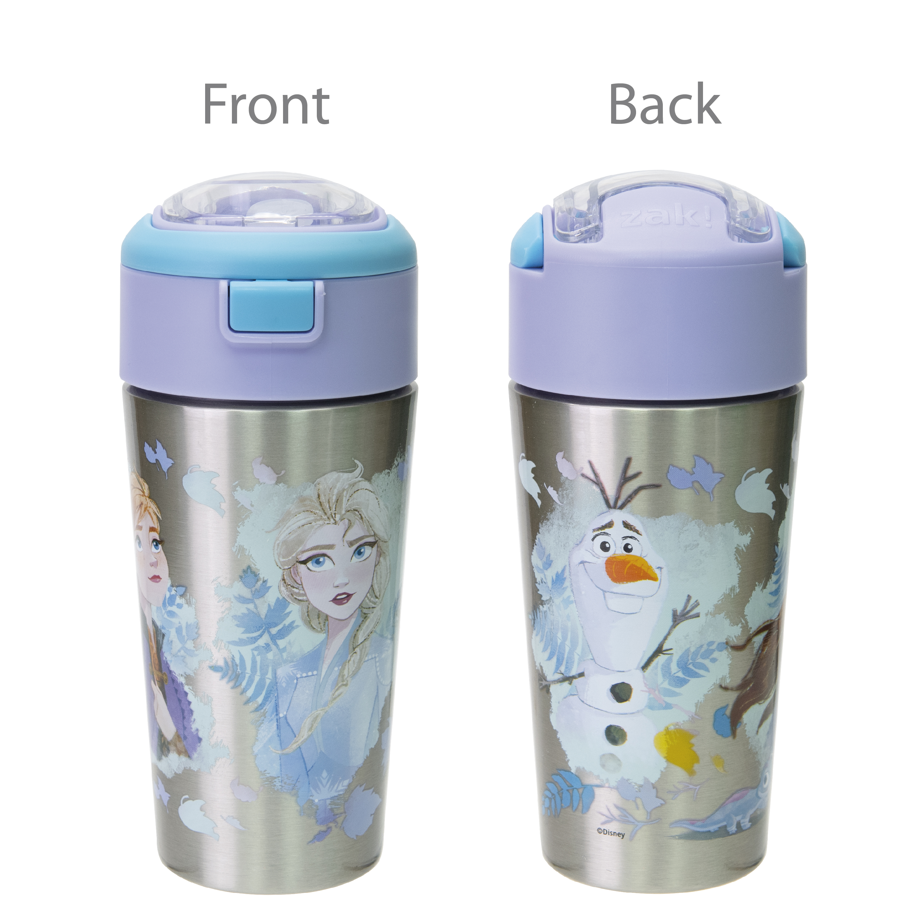 Disney Frozen 2 Movie 12 ounce Vacuum Insulated Reusable Stainless Steel Water Bottle, Anna, Elsa & Olaf slideshow image 8