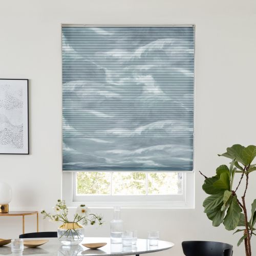 Thermashade Ripple Blue Pleated blind