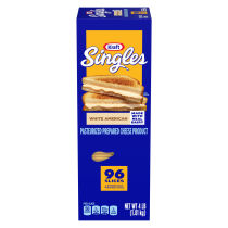 Kraft Singles White American Cheese Slices 64 oz Box (96 Slices)