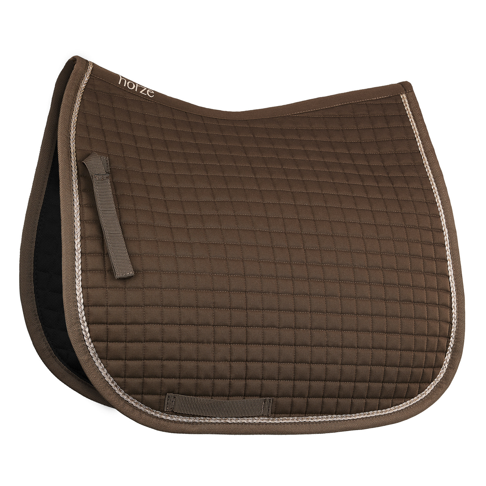 Horze Glarus Dressage Saddle Pad with Metallic Braiding