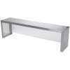 46-inch Servewell® stainless steel single-deck overshelf with acrylic panel cafeteria guard