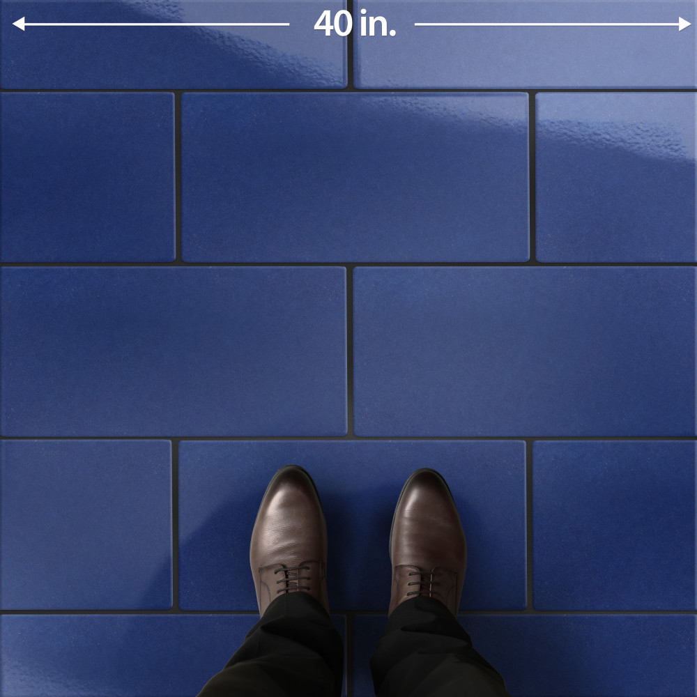 Piscina Glossy Cobalt Blue with Biotech 9-5/8 in. x 19-1/2 in. Porcelain Floor and Wall Tile