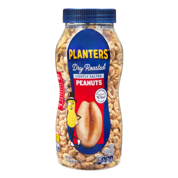 PLANTERS(r) Peanuts Dry Roast Lightly Salted 12/16oz . C1CB - Front Center Inner Pack (Hi Res)