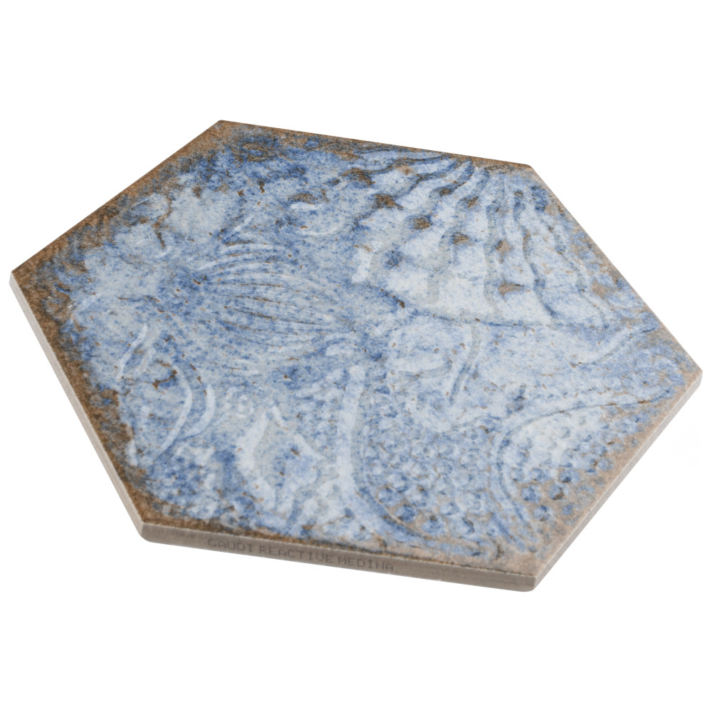 Gaudi React Hex Marina 8.63x9.88 Hexagon Porcelain Floor and Wall Digital Pattern