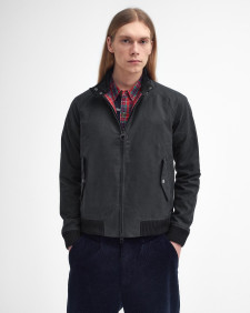 Barbour x Baracuta Porton Waxed Harrington Jacket Black