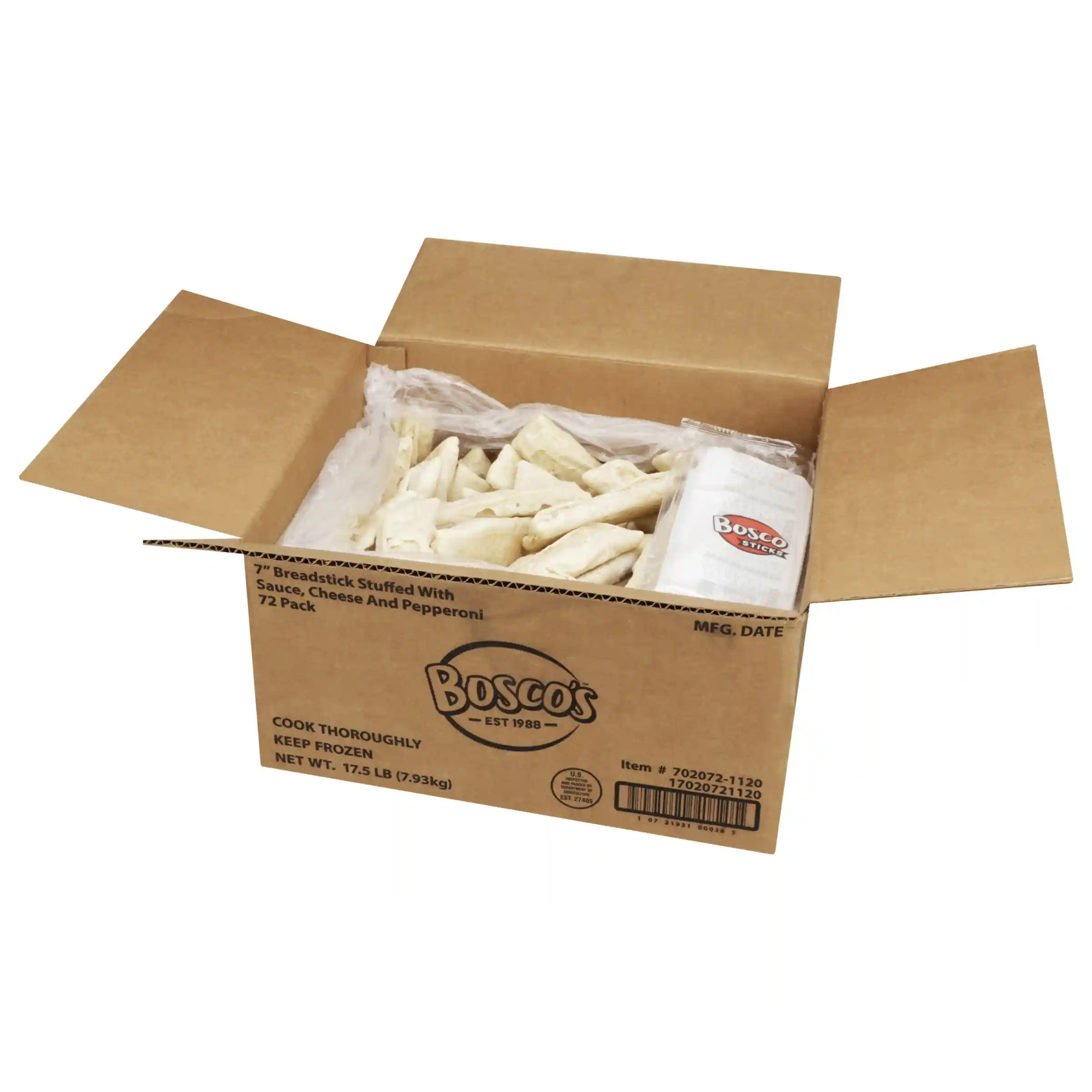 Bosco® 7 Inch Pepperoni, Mozzarella Cheese and Pizza Sauce Stuffed Breadsticks_image_4