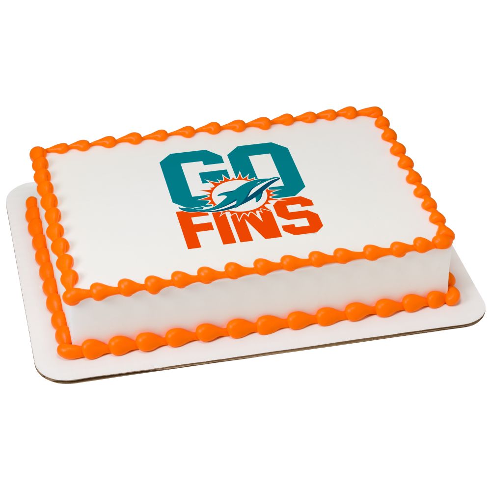 Image Cake NFL Miami Dolphins Go Fins