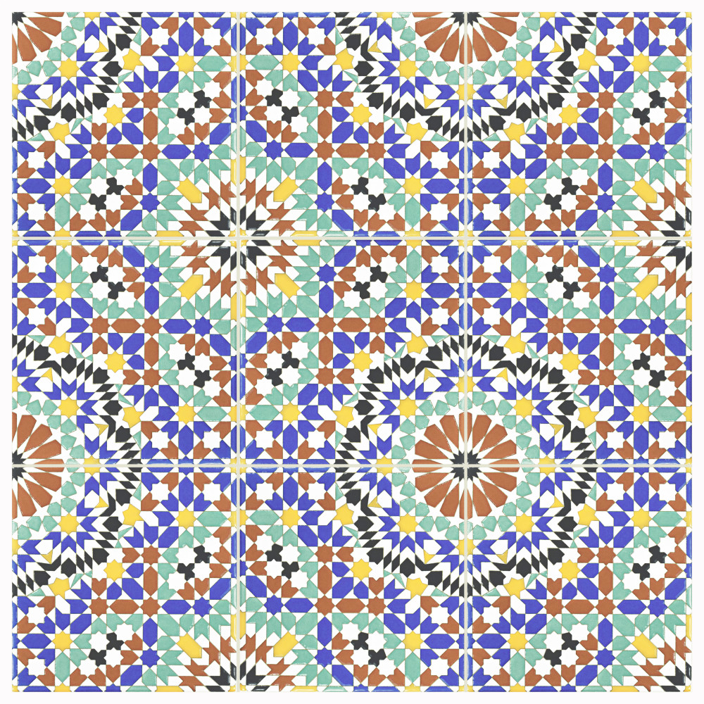 Sevillano Andalusia 7-7/8 in. x 7-7/8 in. Ceramic Wall Tile
